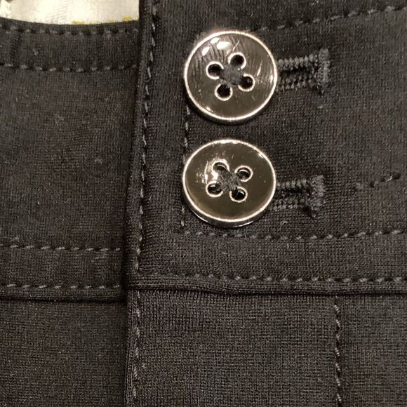 Maeve by Anthropologie Slit Front Ponte Pants Black Size 8 - Picture 6 of 13